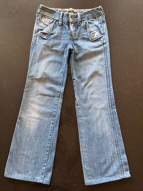 Diesel Wonnha Women’s Light Blue Flared Jeans Size 24